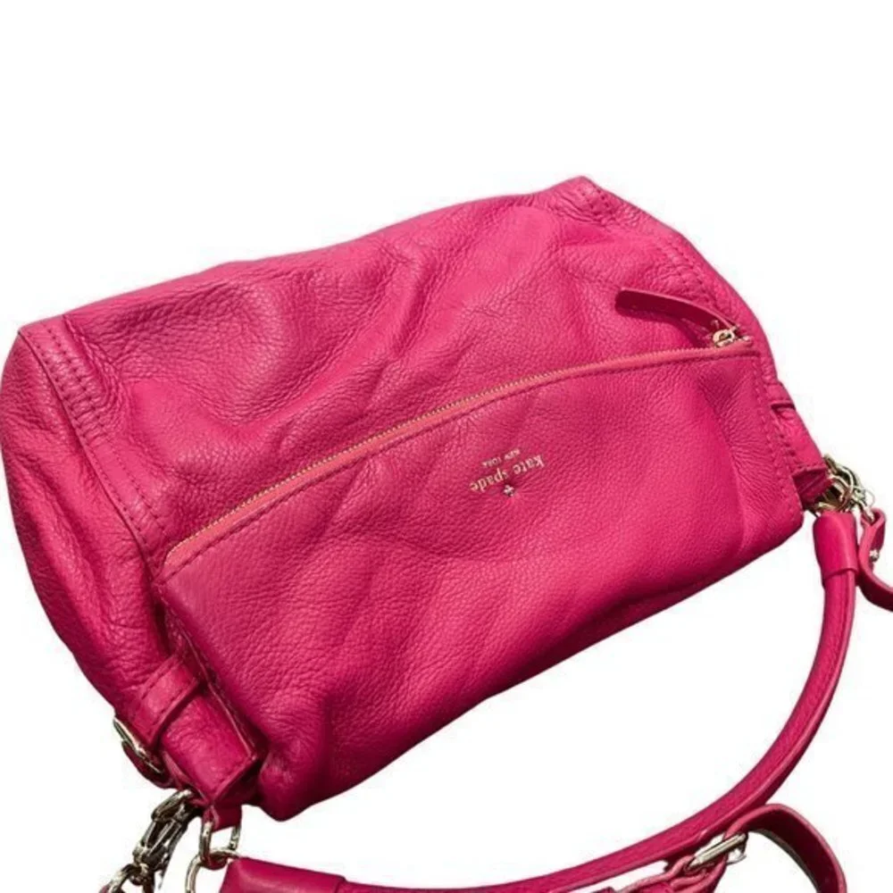 Kate Spade Pebbled Leather Pink Shoulder Crossbody Convertible/Satchel Bag